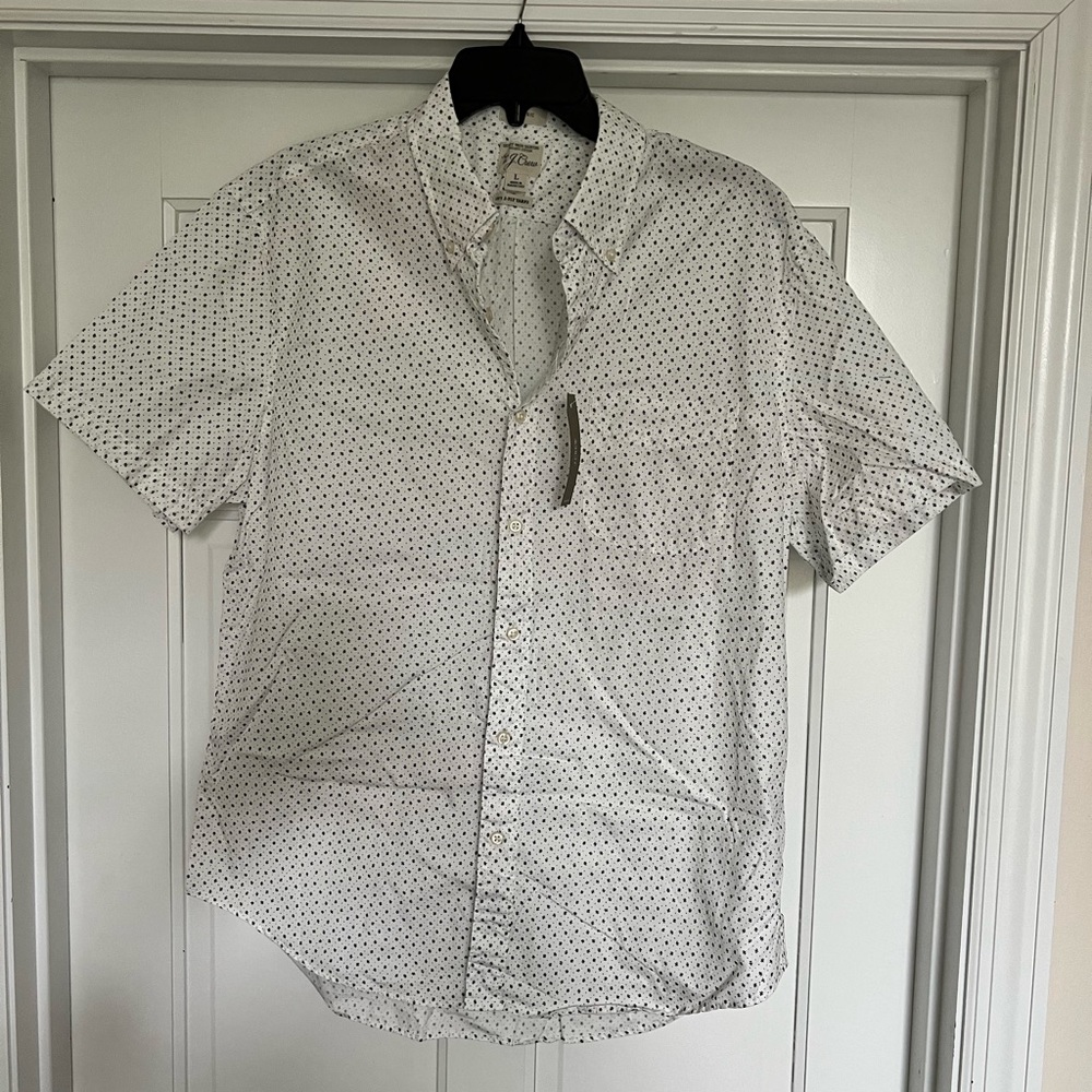Jcrew White Patterned Button Down